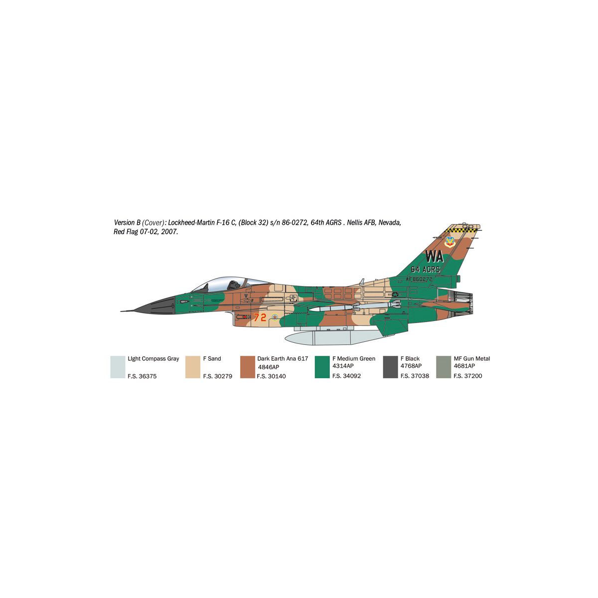 F-16®C Fighting Falcon (PL) – Maquette 1:48, 460 Pièces, Avec Figurine, Boîte 40 Cm, Fabrication UE