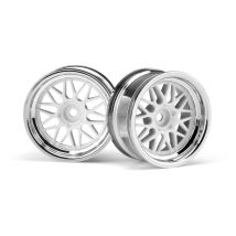HPI 106773 Hre C90 Wheel 26Mm Chrome/White (6Mm Offset/2db)