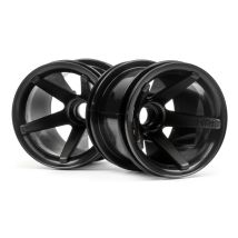 HPI 2105 Super Star Mt Wheels Front (Black/2.2In/2db)
