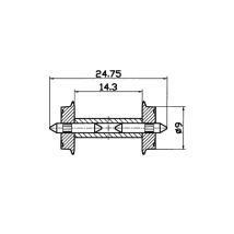 Roco 40191 Kerék, osztott tengelyes, 9 mm, 2 db