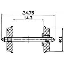 Roco 40199 Kerék, kétoldalt szigetelt, 11 mm, 2 db