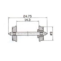 Roco 40266 Kerék RP-25 egyoldalt szigetelt 9 mm 2 db