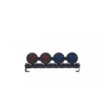 Autós LED Jelzőfény-4 Alu kerek vörös/kék szín