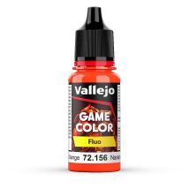 Vallejo 72156 Fluo Color Fluorescent Orange, 18 m