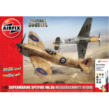 Airfix 50160 Spitfire Mk.Ia Messerschmitt Bf109E-4 Dogfight Double Gift Set (A50160)