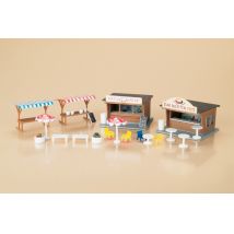 Auhagen 11352 Piaci standok, padok, asztalok