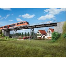 Auhagen 11430 Acélhíd rácsos pillérekkel, egysínes