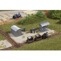 Auhagen 42572 Lórék, csillék, alubódék és biciklitámasztók (H0/TT)