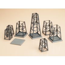 Auhagen 48640 Ac&eacute;l tart&oacute;szerkezet-elemek, 8 db, H0/TT