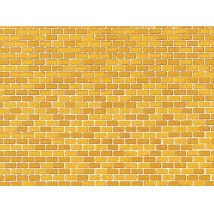 Auhagen 50110 Dekorlap (karton), téglafal, okkersárga, 220 x 100 mm, 5 db