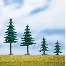 Auhagen 71922 Fenyőfák, talppal 6 cm, 5 db