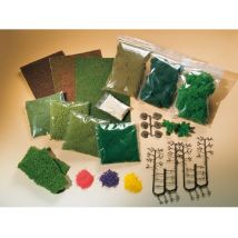 Auhagen 76990 Terepépítő készlet, fák és szórónyag