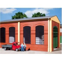 Auhagen 80504 Fal-elemek 2326B piros, ipari ablakok E /Wände 2326B rot, Industriefenster E/