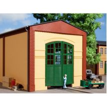 Auhagen 80605 Fal-elemek 2326A sárga, gyárkapú I, zöld /Wände 2326A gelb, Tore I grün/