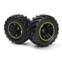 BLACKZON 540324 Spryte Szerelt kerék szett (Fekete/Zöld) (2 db)