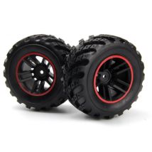 BLACKZON 540326 Spryte Szerelt kerék szett (Fekete/vörös) (2 db)