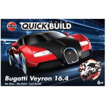 Airfix 6020 QUICKBUILD Bugatti 16.4 Veyron fekete/piros