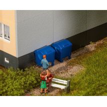 Faller 180914 Kék szemetes konténerek, 2 db