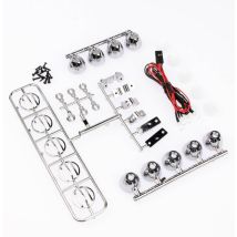 GT Power Crawler fényhíd 5 spot LED világítás szett - króm