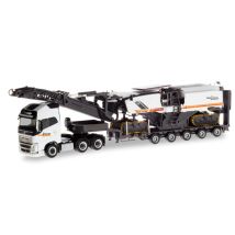 Herpa 310239 Volvo FH16, aszfaltmaró géppel