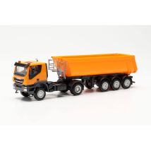 HERPA 315111 Teherautó, IVECO Trakker Schmitz Cargobull billencs