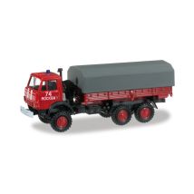 Herpa 745048 Tűzoltósági teherautó, Kamaz 5320, ponyvás