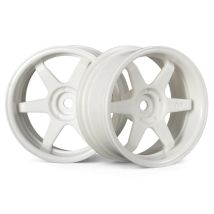 HPI 3845 TE37 WHEEL 26MM WHITE (6MM OFFSET)