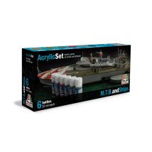 Italeri 434AP ACRYLIC SET 6db: M.T.B. and SHIPS akril makett festék