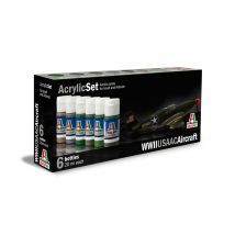 Italeri 438AP ACRYLIC SET 6db: WWII USAAC AIRCRAFT akril makett festék
