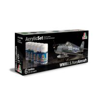 Italeri 439AP ACRYLIC SET 6db: WWII U.S. NAVY AIRCRAFT akril makett festék