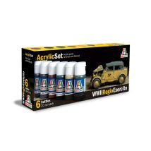 Italeri 441AP ACRYLIC SET 6db: WWII REGIO ESERCITO akril makett festék