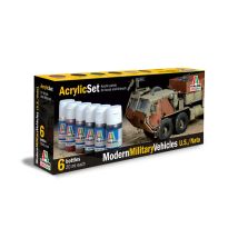 Italeri 442AP ACRYLIC SET 6db: MODERN MILITARY VEHICLES (U.S./N.A.T.O.) akril makett festék