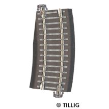 Tillig 83726 Ágyazatos íves sín R12 kiegészítő ív 15'-os balos váltókhoz