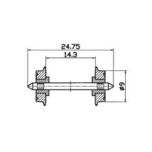 Roco 40197 Kerék, kétoldalt szigetelt, 9 mm, 2 db