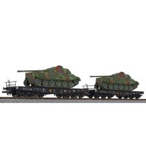 Liliput 230145 Nehézteherszállító kocsiszett SSyms, Királytigris (Königstiger) harckocsikkal, DRB II, 2. pályaszám