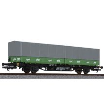 Liliput 235221 Konténerszállító kocsi Lgjs 571.1 Sped/Pfab DB IV