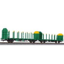 Liliput 235244 Farönkszállító pőrekocsi-pár, Laaps565, VTG VI