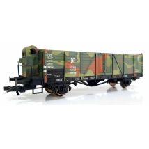 Liliput 235281 Nyitott teherkocsi fékházzal, Ommru, álcázófestéssel, DRB II