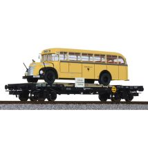 Liliput 235781 Pőrekocsi, Postabusz (Österreichische Post) rakománnyal, ÖBB IV