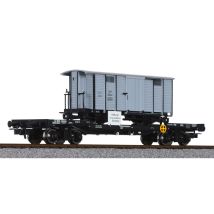 Liliput 235789 Nehézteher-szállító kocsi H0e tehervagon-rakománnyal (G 166, St.L.B. ) ÖBB IV-V