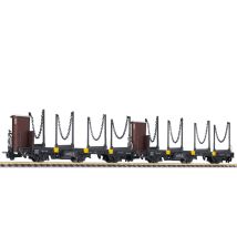 Liliput 240128 Set farakomány szállító kocsi, Jblm, Stahlrungen, ohne Bordwand, ÖBB, Ep.III