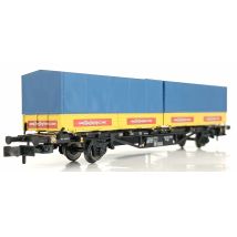 Liliput 265224 Konténerszállító kocsi cserefelépítménnyel, Lgjs 571.1, MOLL Spedition, DB IV