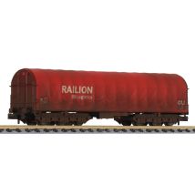 Liliput 265780 Eltolható oldalfalú ponyváskocsi Sahimms-u, RAILION, SB AG V, antikolt
