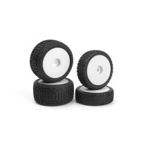 MAVERICK MV150866 Sideline Buggy Wheel/Tire Set (White/Front/Rear)