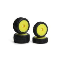 MAVERICK MV150867 Sideline Buggy Wheel/Tire Set (Yellow/Front/Rear)