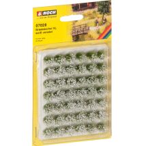 Noch 07028 Fűcsomók, fehér virág, 12 mm, 42 db