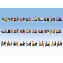 Noch 16072 Ülő figurák, utasok (láb és pad nélkül), 60 db