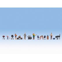 NOCH 16200 Grillparti, figurák kiegészítőkkel