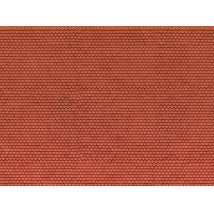 Noch 56690 3D-s dekorlap, tetőcserép/zsindely, hódfarkú, vörös, 250 x 125 x 0,5 mm