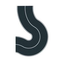 Noch 60707 Aszfaltút (országút), univerzális kanyar, 6,6 cm, 2 db